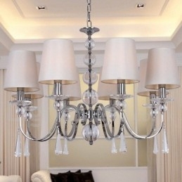 Πολυέλαιος 8 Light Contemporary K9 Crystal Style Candle