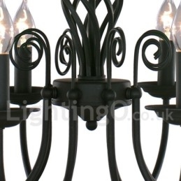 Πολυέλαιος σε στυλ 8 Light Contemporary Retro Black Candle