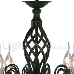 Πολυέλαιος 3 Light Contemporary Retro σε στυλ μαύρου κεριού