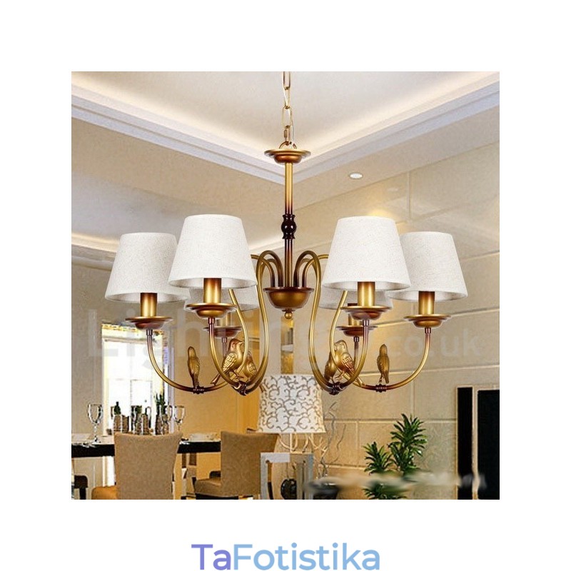 Πολυέλαιος 6 Light Modern Contemporary Rustic Retro Style Candle