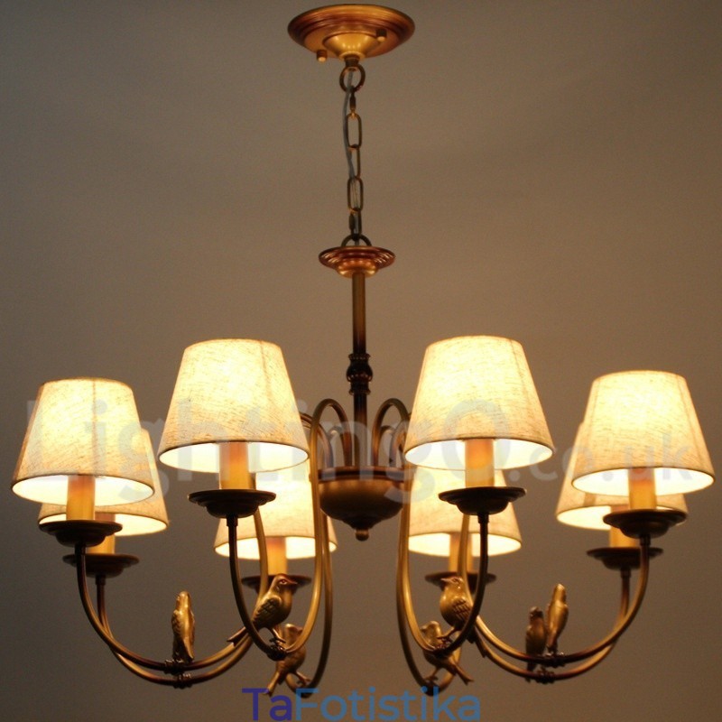 Πολυέλαιος 8 Light Modern Contemporary Rustic Retro Style Candle