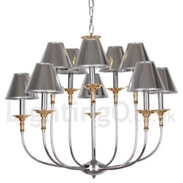 Πολυέλαιος 10 Light Modern Contemporary Chrome Style Candle