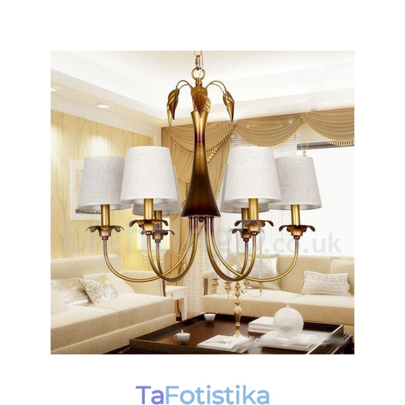 Πολυέλαιος 6 Light Modern Contemporary Rustic Style Candle