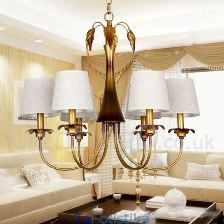 Πολυέλαιος 6 Light Modern Contemporary Rustic Style Candle