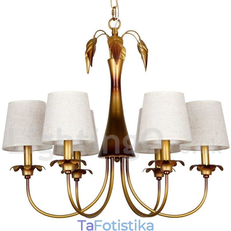Πολυέλαιος 6 Light Modern Contemporary Rustic Style Candle