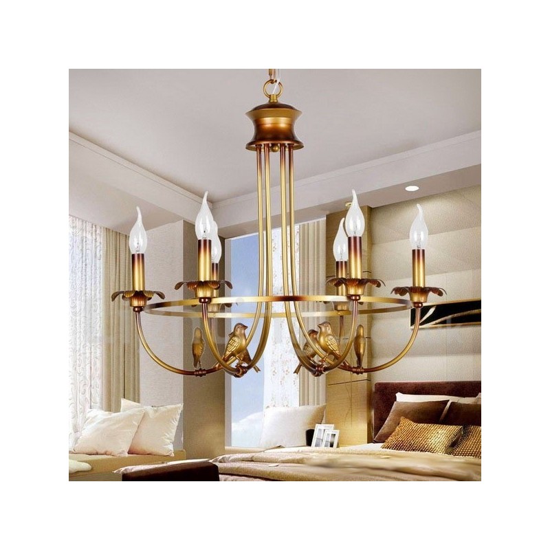 Πολυέλαιος 6 Light Retro Style Candle