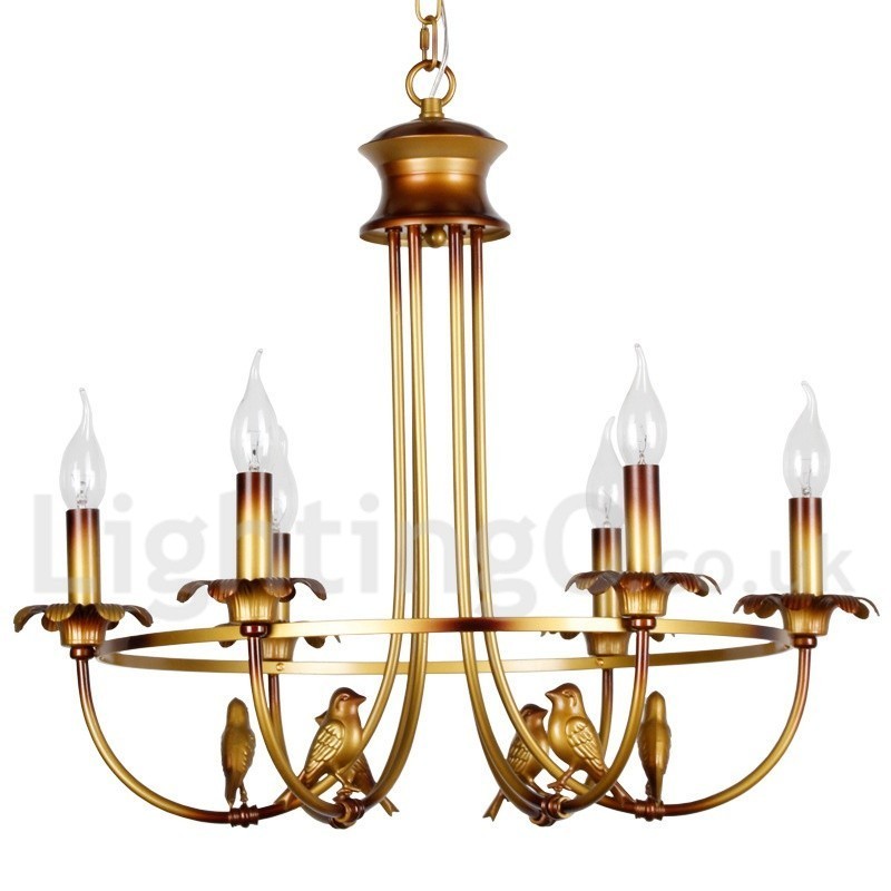 Πολυέλαιος 6 Light Retro Style Candle
