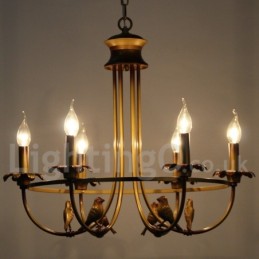 Πολυέλαιος 6 Light Retro Style Candle