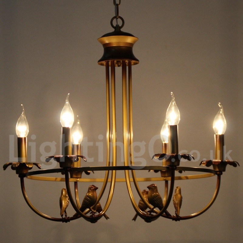 Πολυέλαιος 6 Light Retro Style Candle