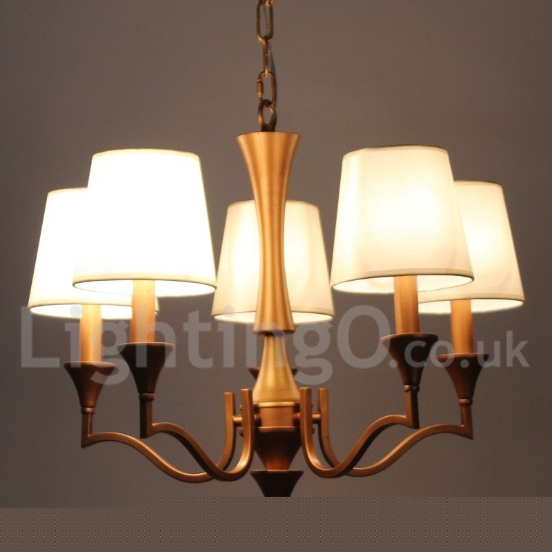 Πολυέλαιος 5 Light Rustic Mediterranean Style Candle Style