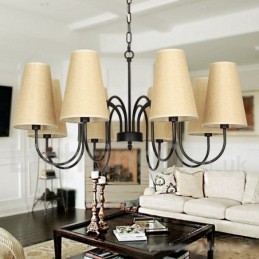 Πολυέλαιος 8 Light Contemporary Rustic Mediterranean Style Candle Style