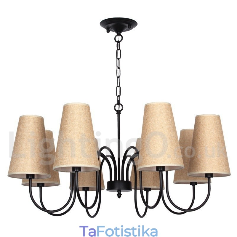 Πολυέλαιος 8 Light Contemporary Rustic Mediterranean Style Candle Style