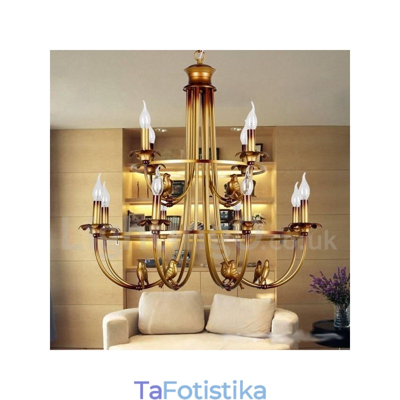 Πολυέλαιος 12 Light Retro Style Candle