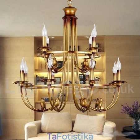Πολυέλαιος 12 Light Retro Style Candle