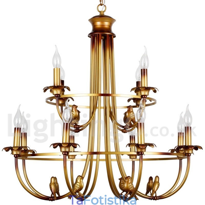 Πολυέλαιος 12 Light Retro Style Candle