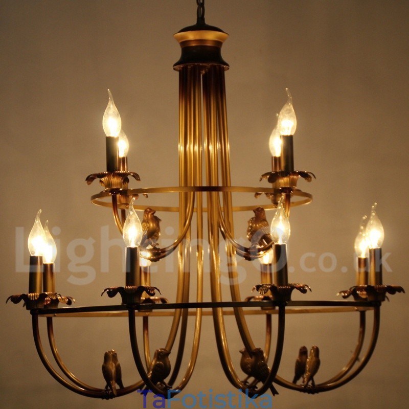 Πολυέλαιος 12 Light Retro Style Candle