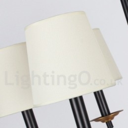 Πολυέλαιος 6 Light Contemporary Μαύρο ρετρό στυλ κεριού