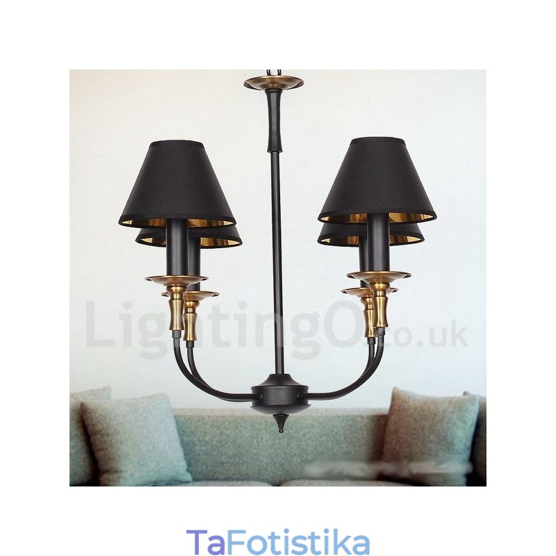 Πολυέλαιος 4 Light Retro Contemporary Style Candle