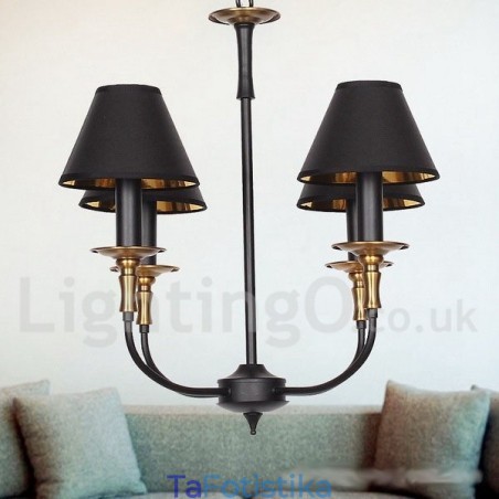 Πολυέλαιος 4 Light Retro Contemporary Style Candle