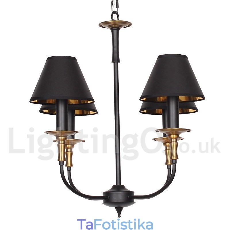 Πολυέλαιος 4 Light Retro Contemporary Style Candle