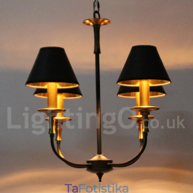 Πολυέλαιος 4 Light Retro Contemporary Style Candle