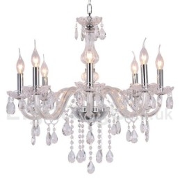 Πολυέλαιος 8 Light Contemporary K9 Crystal Style Candle