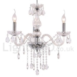 Πολυέλαιος 3 Light Contemporary K9 Crystal Style Candle