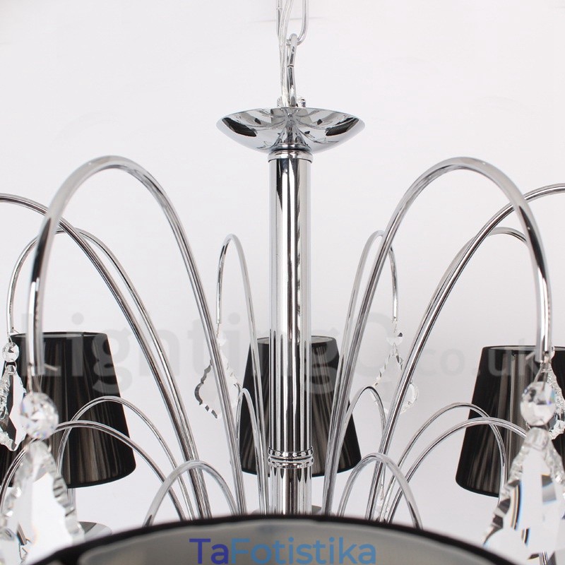 Πολυέλαιος 8 Light Contemporary K9 Crystal Style Candle