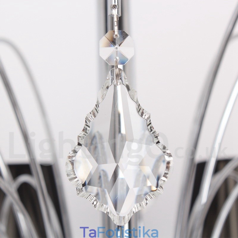Πολυέλαιος 8 Light Contemporary K9 Crystal Style Candle
