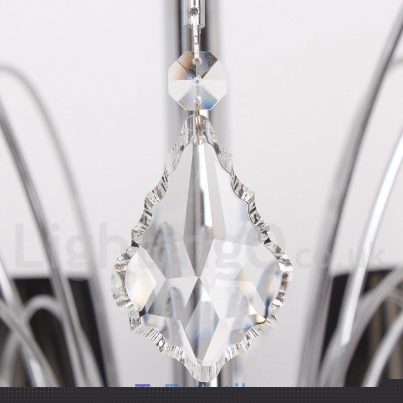 Πολυέλαιος 5 Light Contemporary K9 Crystal Style Candle