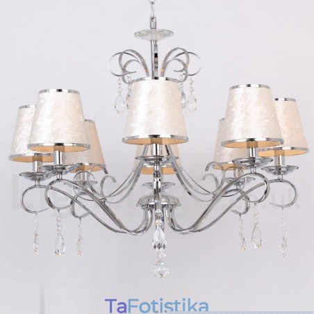 Πολυέλαιος 8 Light Contemporary K9 Crystal Style Candle