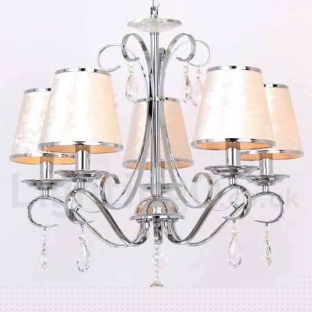 Πολυέλαιος 5 Light Contemporary K9 Crystal Style Candle