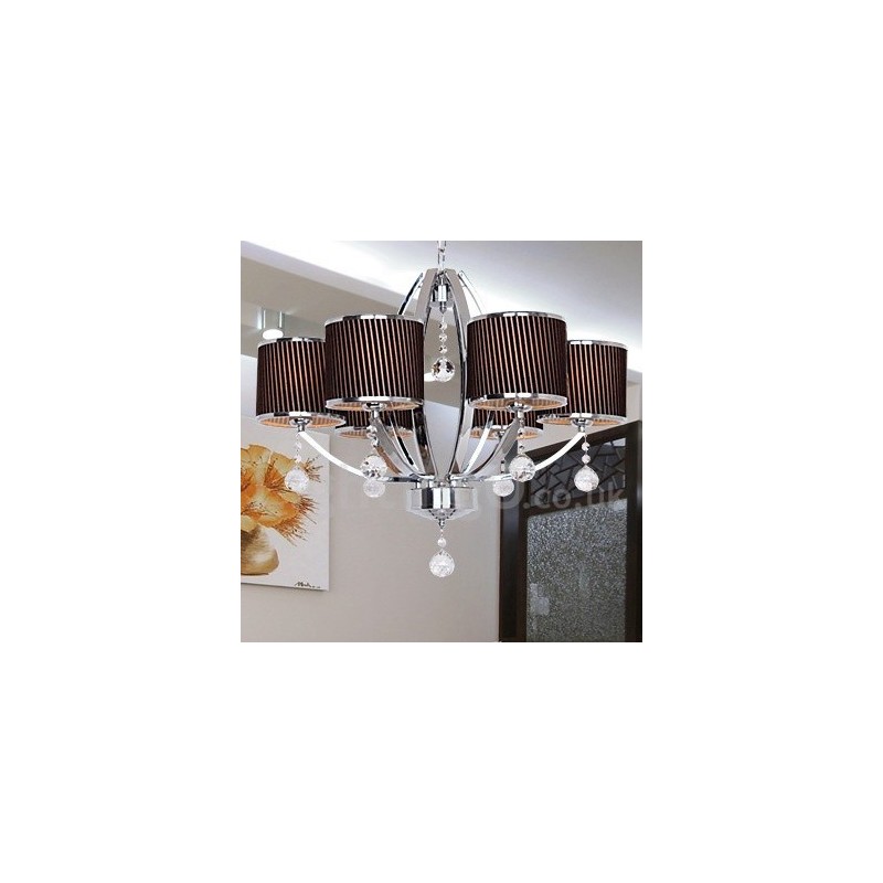 Πολυέλαιος 6 Light Contemporary K9 Crystal Style Candle