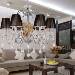Πολυέλαιος 6 Light Contemporary K9 Crystal Style Candle