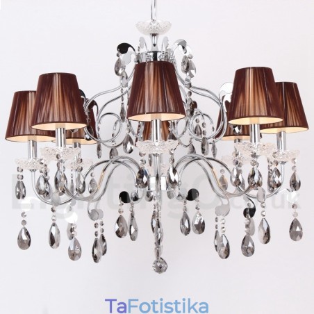 Πολυέλαιος 8 Light Contemporary K9 Crystal Style Candle