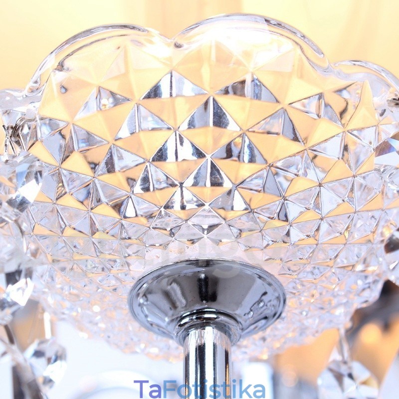 Πολυέλαιος 8 Light Contemporary K9 Crystal Style Candle