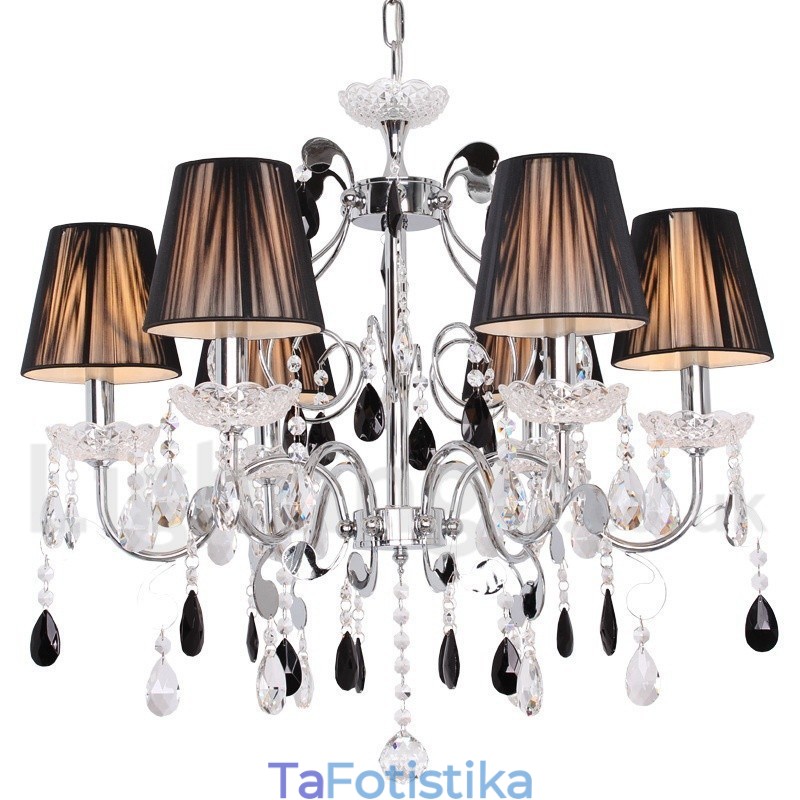Πολυέλαιος 6 Light Contemporary K9 Crystal Style Candle
