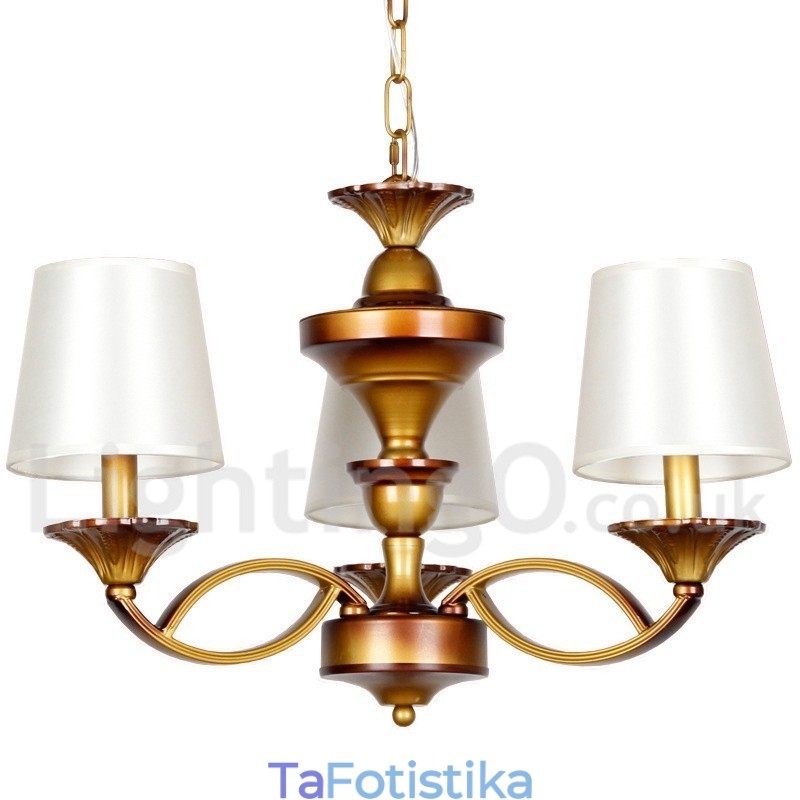 Πολυέλαιος 3 ελαφρύ ρετρό μεσογειακό στυλ ρουστίκ κεριού