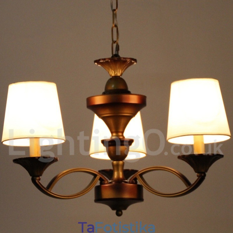 Πολυέλαιος 3 ελαφρύ ρετρό μεσογειακό στυλ ρουστίκ κεριού