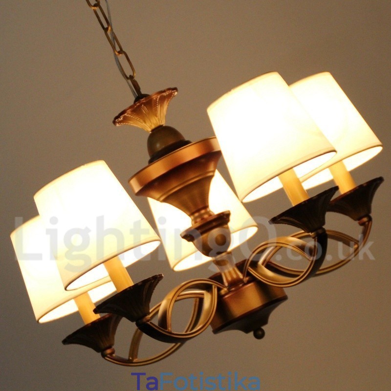 Πολυέλαιος 5 Light Retro Style Candle