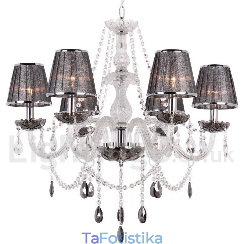 Πολυέλαιος 6 Light K9 Crystal Candle Style