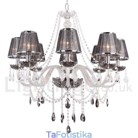 Πολυέλαιος 8 Light K9 Crystal Candle Style Πολυέλαιος 8 Light K9 Crystal Candle Style