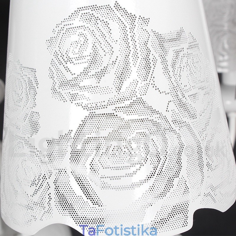 Πολυέλαιος 8 Light Modern Contemporary Hollow White Candle Style