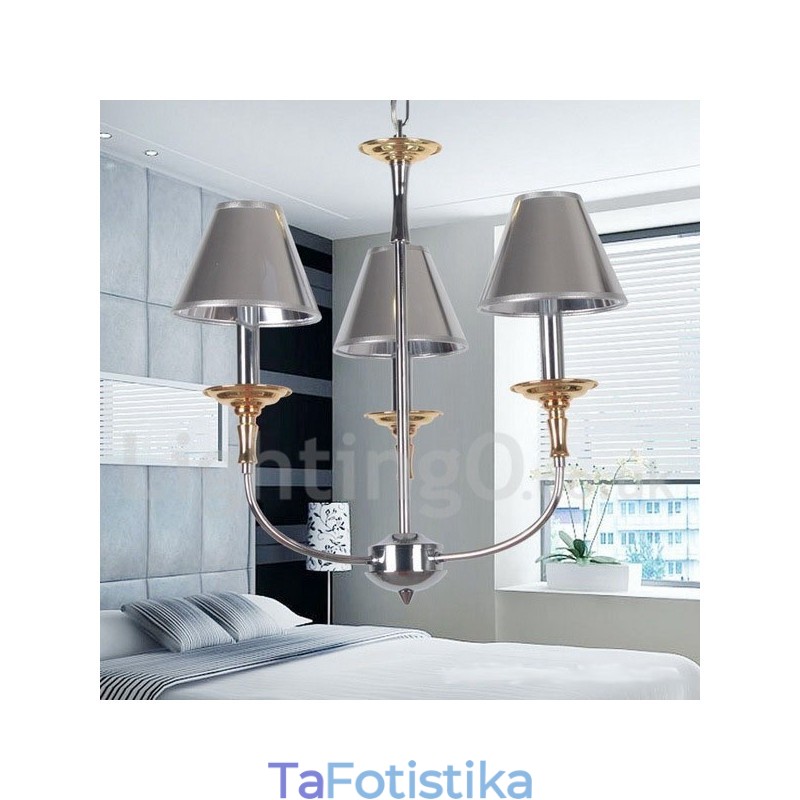 Πολυέλαιος 3 Light Modern Contemporary Chrome Style Candle