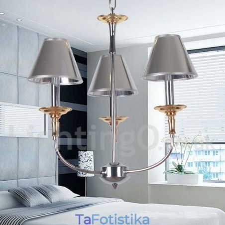 Πολυέλαιος 3 Light Modern Contemporary Chrome Style Candle Πολυέλαιος 3 Light Modern Contemporary Chrome Style Candle