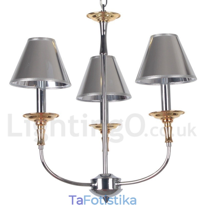 Πολυέλαιος 3 Light Modern Contemporary Chrome Style Candle