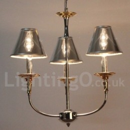Πολυέλαιος 3 Light Modern Contemporary Chrome Style Candle