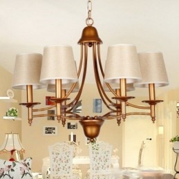 Πολυέλαιος 6 Light Rustic Retro Mediterranean Style Candle Style