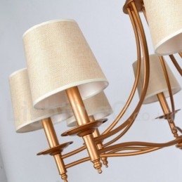 Πολυέλαιος 6 Light Rustic Retro Mediterranean Style Candle Style