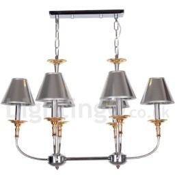 Πολυέλαιος 6 Light Modern Contemporary Chrome Candle Style